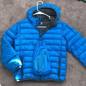 32 Degrees Kids Puffer Jacket in TEAL Blue
